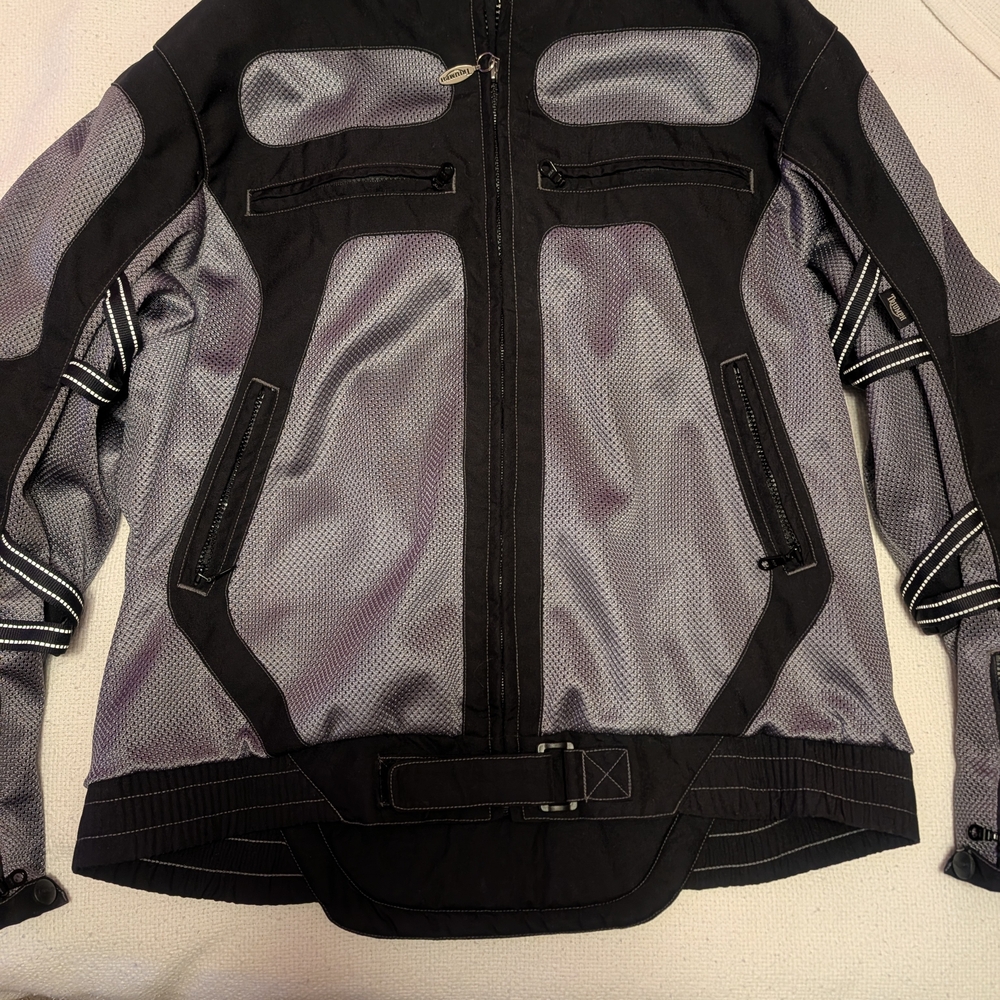 Black and Gray Triumph Motorcycle Jacket